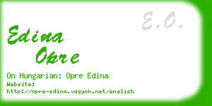 edina opre business card